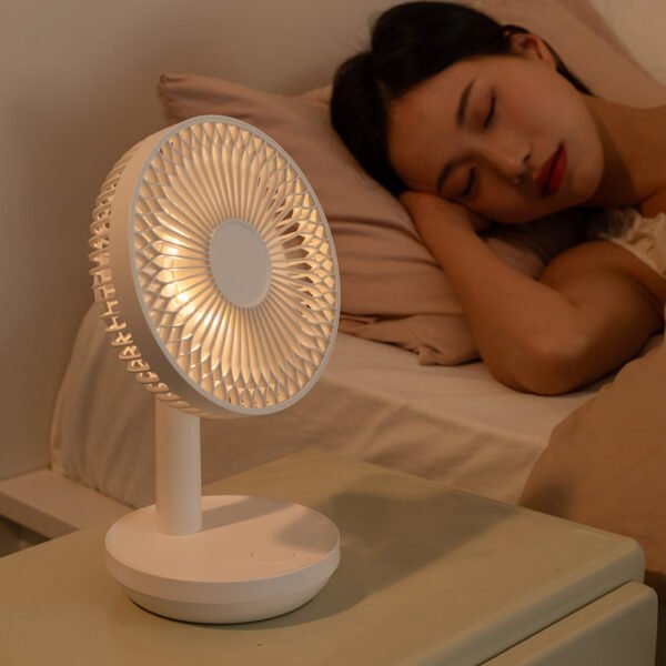 Rechargeable Desk Fan with LED Light & Power Bank - Image 4