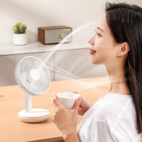 Rechargeable Desk Fan with LED Light & Power Bank - Image 3