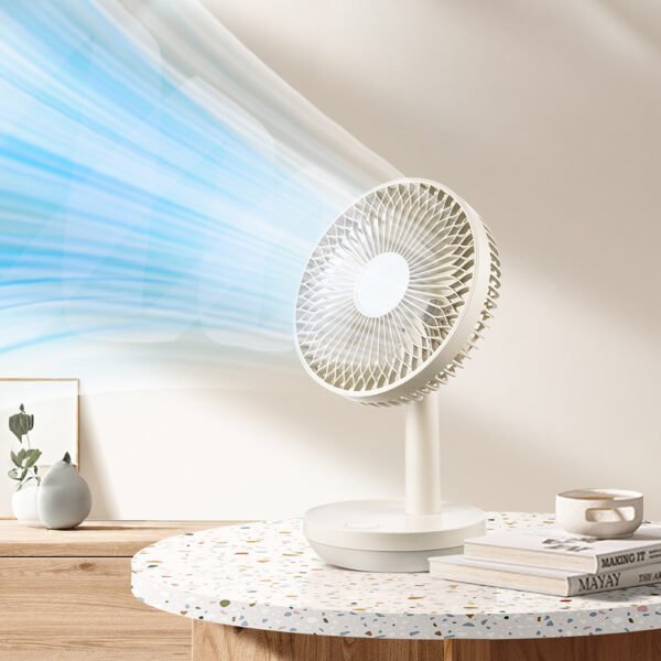 Rechargeable Desk Fan with LED Light