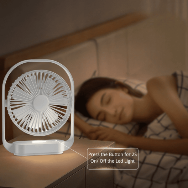 Portable Desk Fan with Led Light - Image 3