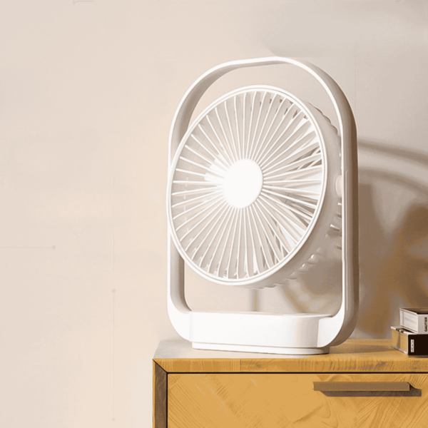 Portable Desk Fan with Led Light - Image 2